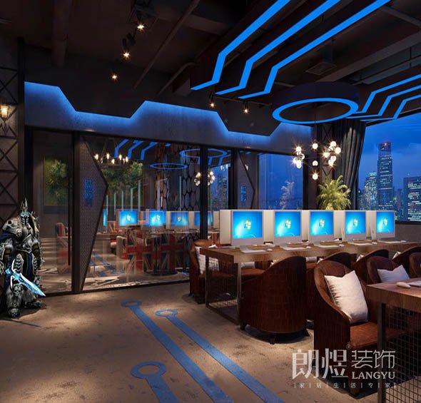 動(dòng)感時(shí)尚電競網(wǎng)咖裝修效果圖