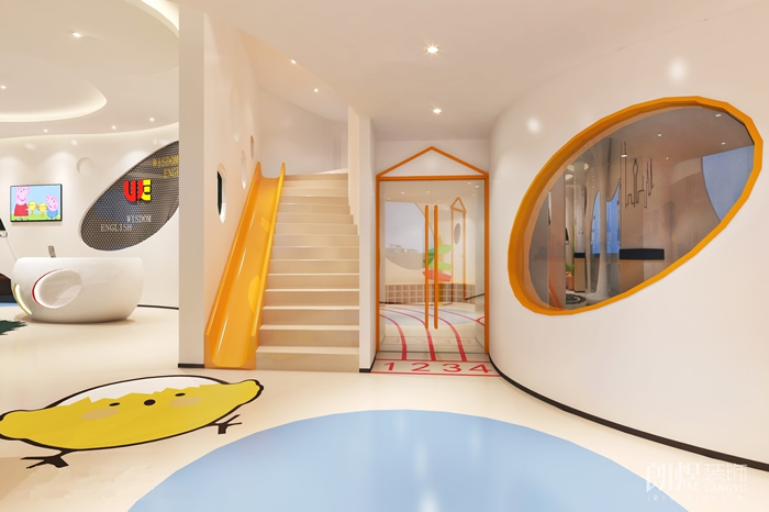 滑梯、樓梯-UE少兒英語(yǔ)培訓(xùn)機(jī)裝修設(shè)計(jì)效果圖