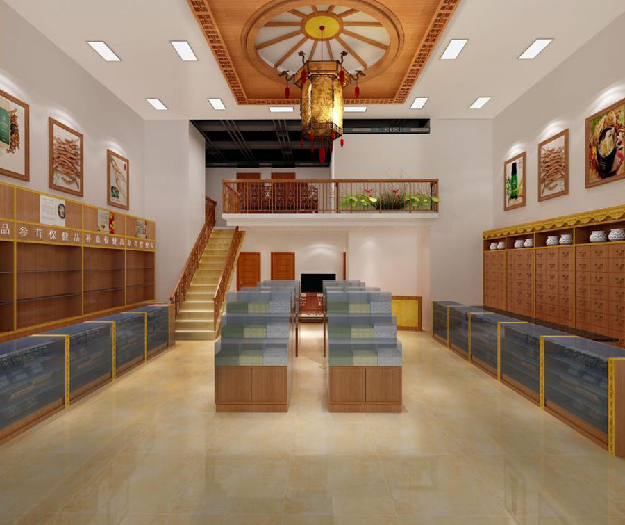 中醫(yī)館藥房裝修設計效果圖