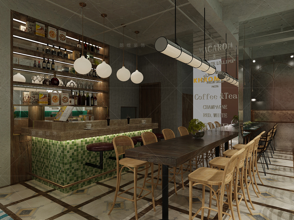 時尚小型網(wǎng)紅酒吧裝修效果圖