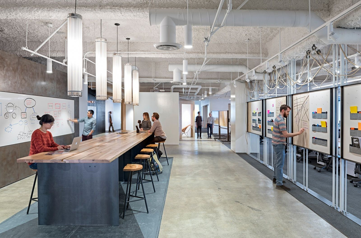 1000平寫字間辦公室裝修設(shè)計(jì)圖