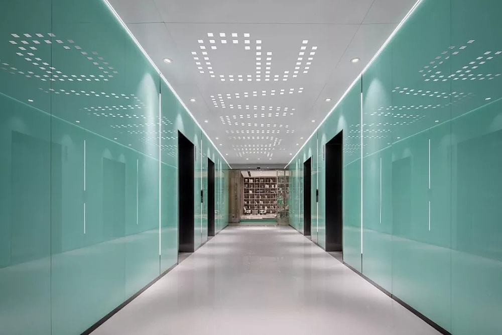 寫字樓裝修過(guò)道效果圖