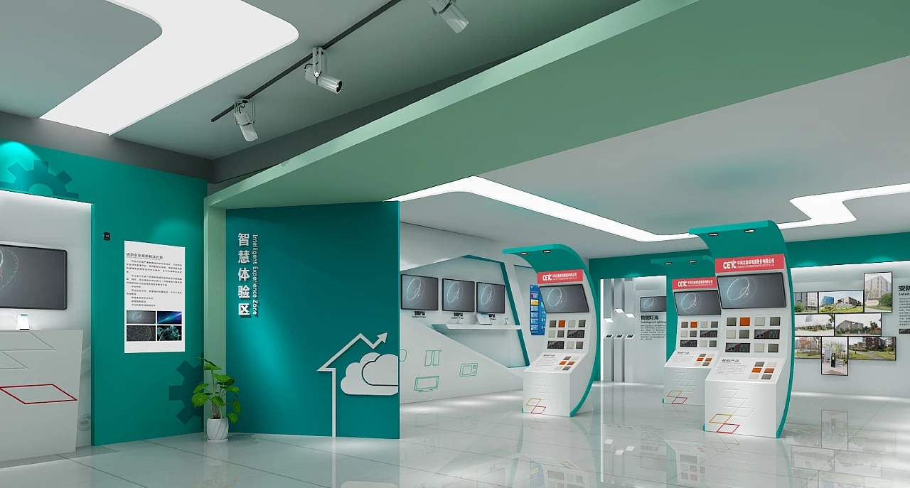 簡約大氣智慧展廳體驗(yàn)館裝修效果圖
