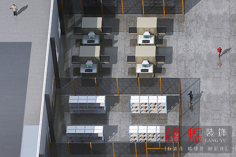 成都新都區(qū)工業(yè)園區(qū)2000平廠房裝修設計效果圖