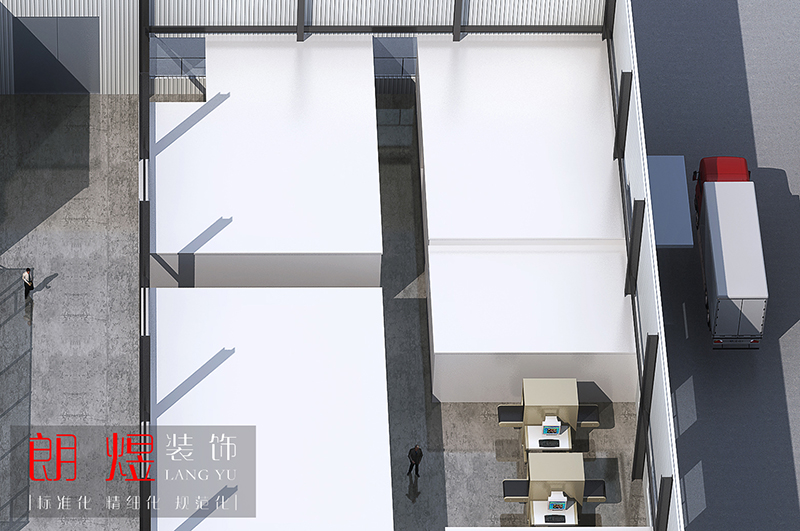 成都新都區(qū)工業(yè)園區(qū)2000平廠房裝修設計效果圖