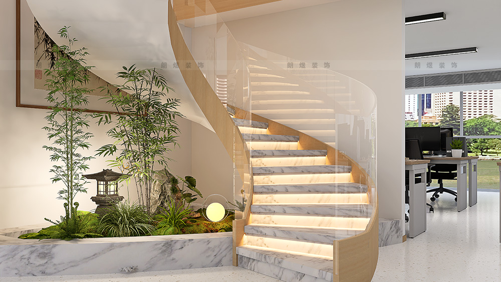 辦公室夾層旋轉(zhuǎn)樓創(chuàng)意設(shè)計(jì)與微景造型效果圖