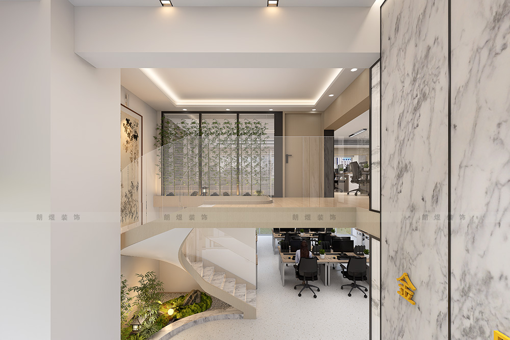 辦公室夾層平臺(tái)裝修效果圖