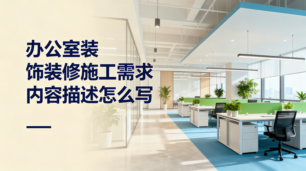辦公室裝飾裝修施工需求內容描述怎么寫？