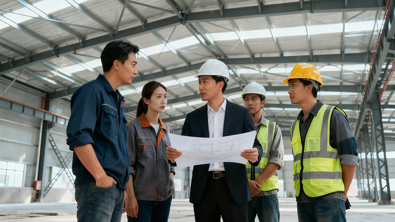 廠房設(shè)計圖紙與裝修現(xiàn)場銜接溝通