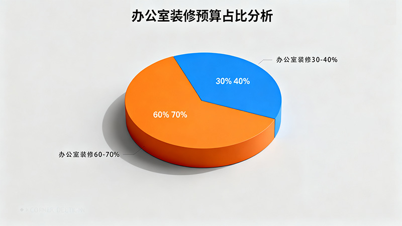 辦公室裝修拆改、水電、吊頂、墻面地面占總預(yù)算的30%-40%