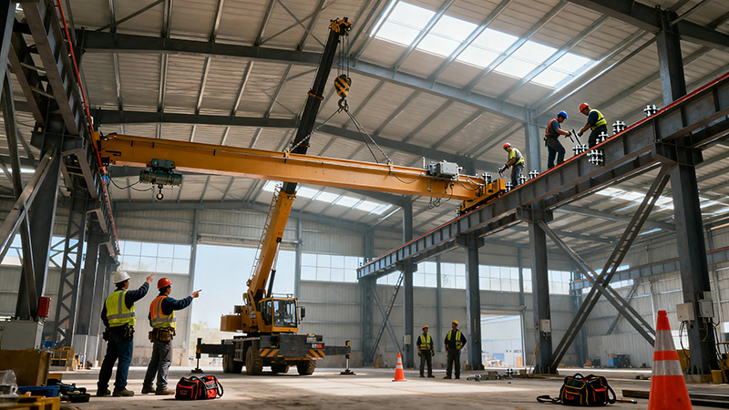 鋼結(jié)構(gòu)廠房行車與吊車梁