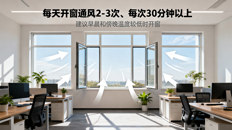 辦公室開(kāi)窗通風(fēng)換氣除甲醛